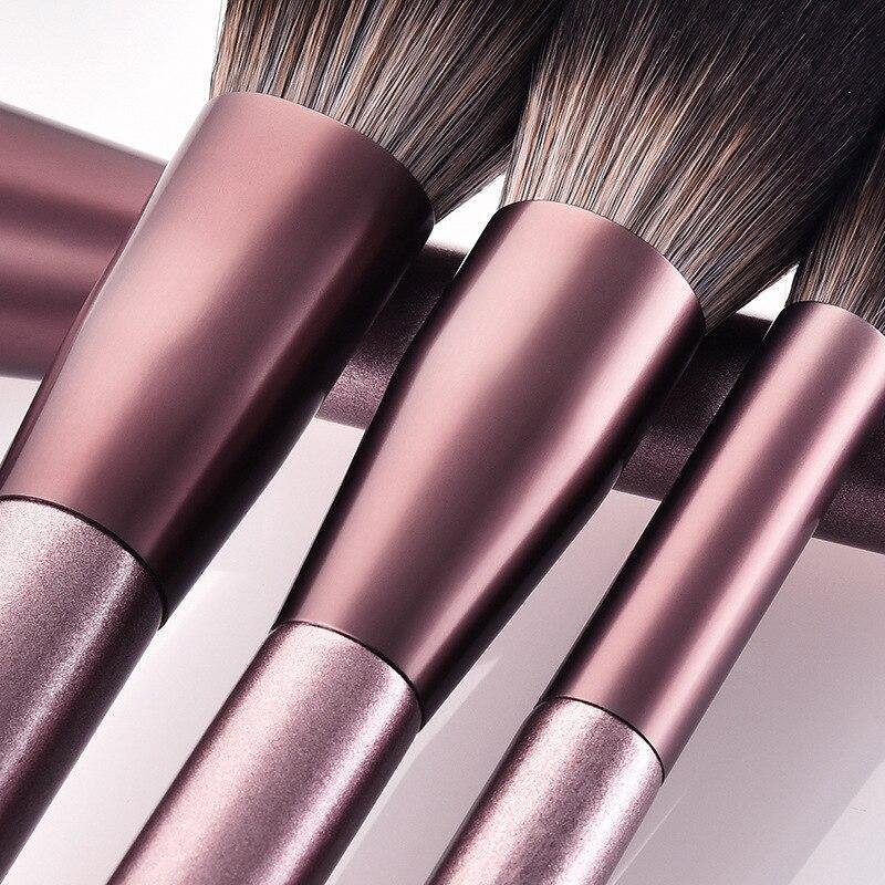 12 Piece Handle Makeup Brush Set - She's A Beat Beauty