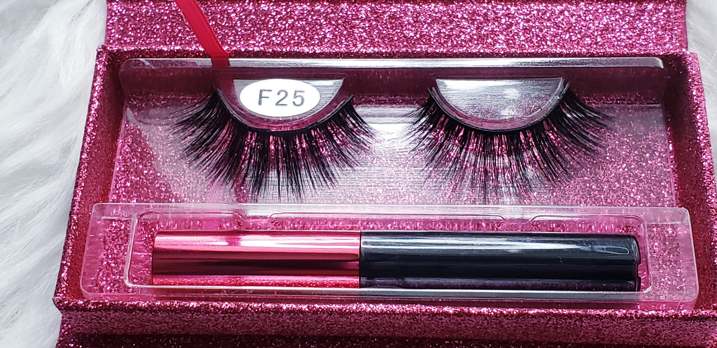 Vivacious - Magnetic Eyeliner with 3D Faux Mink Magnetic Lashes - She's A Beat Beauty