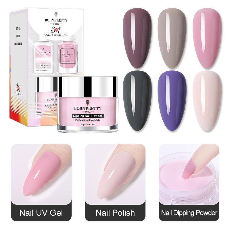 BORN PRETTY PRO 3 in 1 Nail Gel Dipping Powder Nail Polish - She's A Beat Beauty