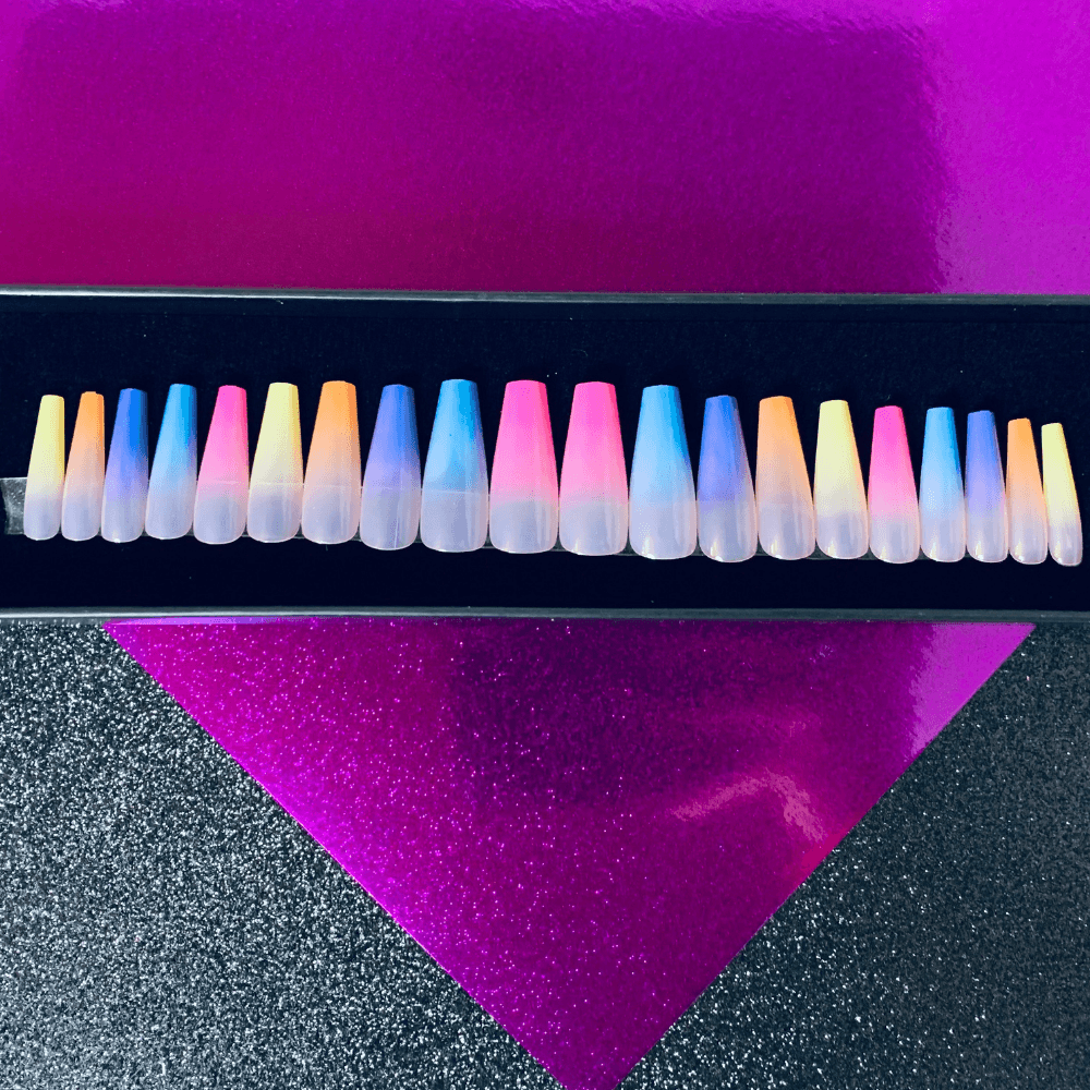 Multicolor Press On Nails - She's A Beat Beauty