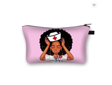 Afro Girl Cosmetic Bag - She's A Beat Beauty
