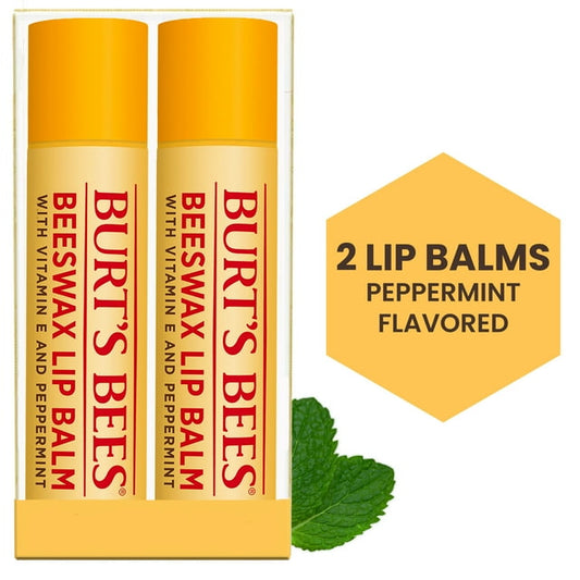 Burt's Bees Lip Balm - Original Beeswax, Lip Moisturizer With Responsibly Sourced Beeswax, Tint-Free, Natural Origin Conditioning Treatment, 2 Tubes, 0.15 oz.