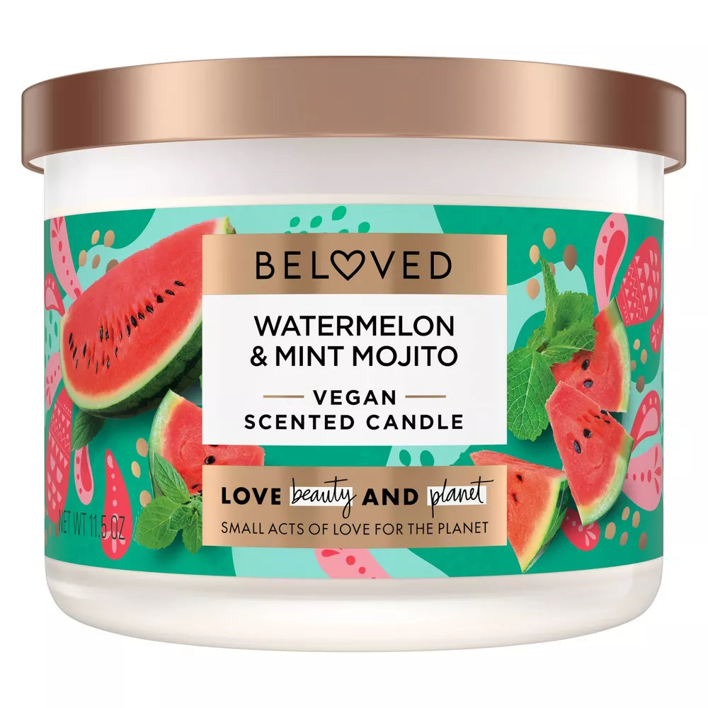 Beloved Watermelon & Mint Mojito 2-Wick Vegan Candle - 11.5oz