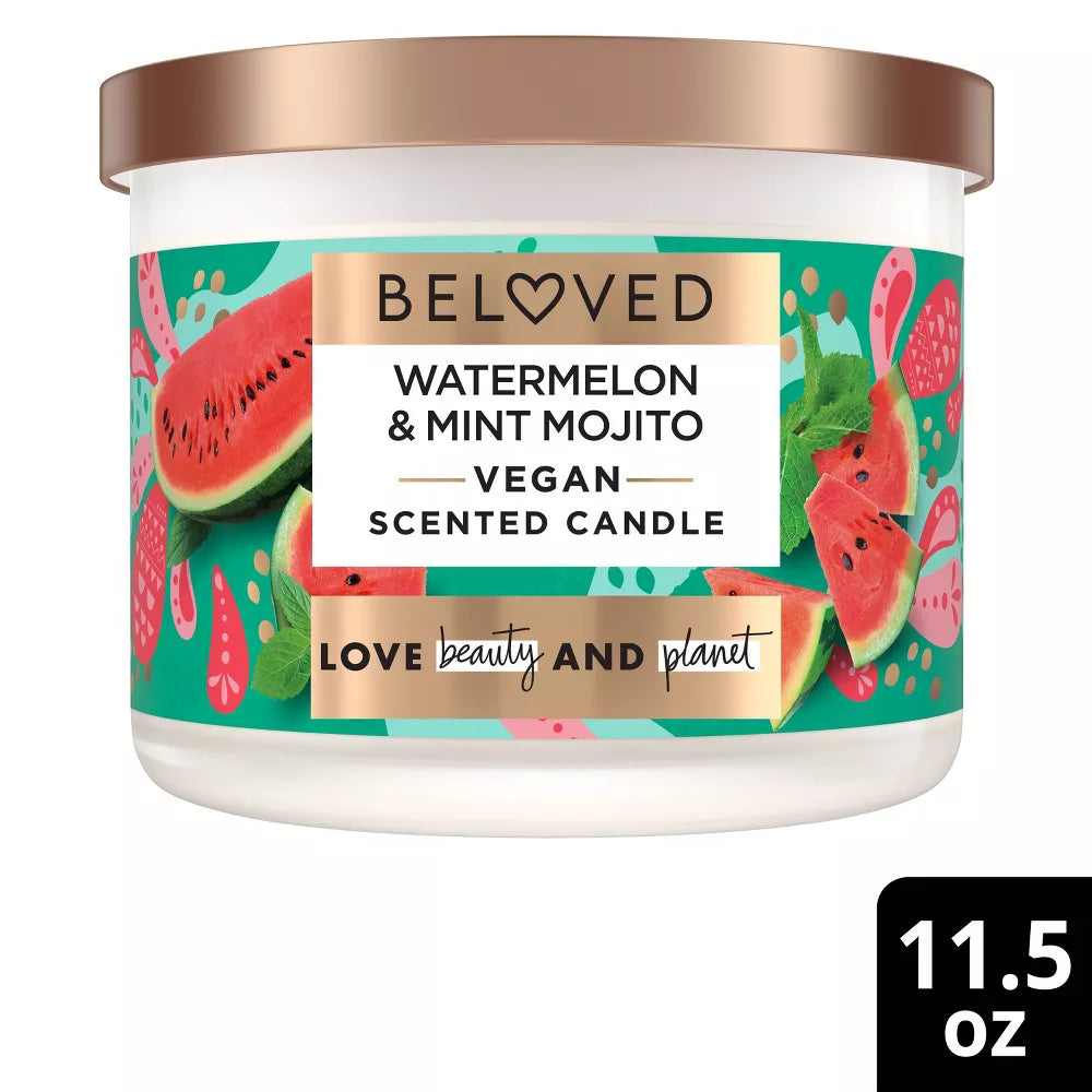 Beloved Watermelon & Mint Mojito 2-Wick Vegan Candle - 11.5oz