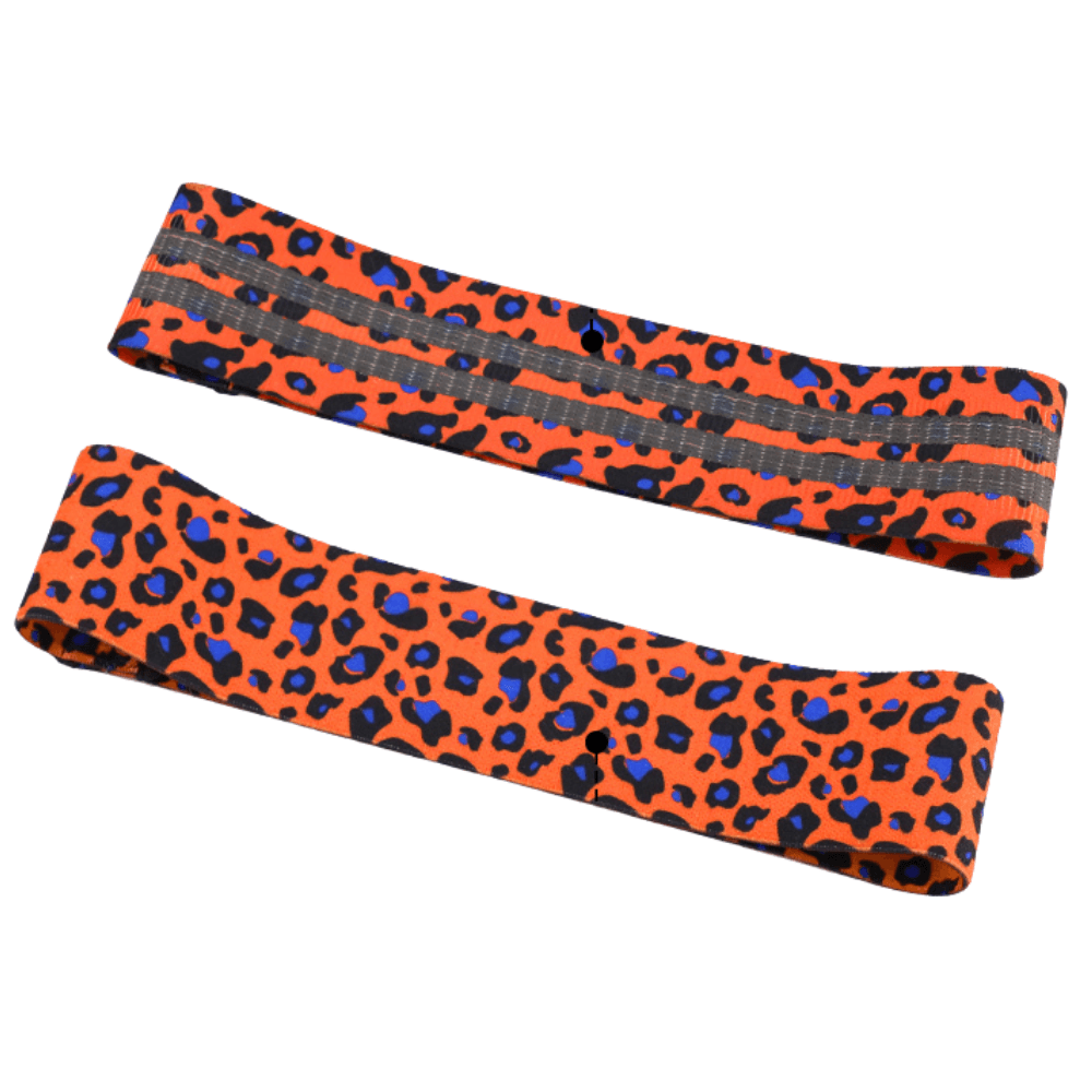 Leopard Fabric Workout Resistance Bands - She's A Beat Beauty