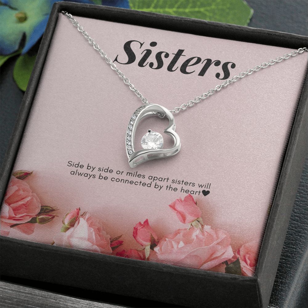 Forever My Sister With Love Heart Necklace