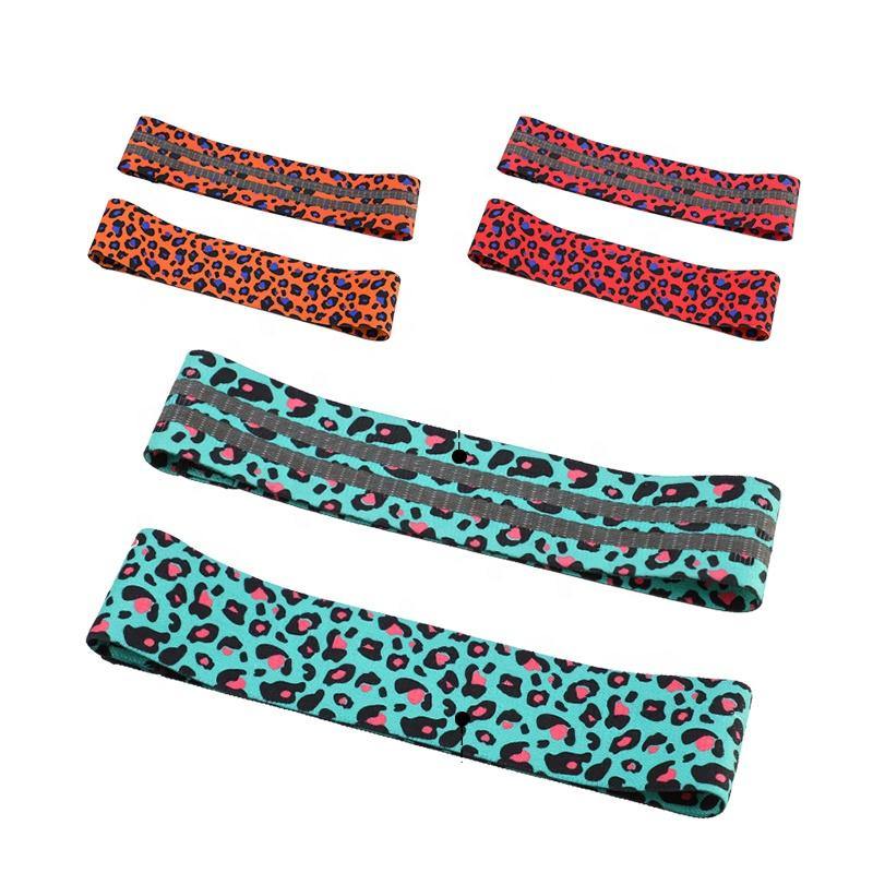 Leopard Fabric Workout Resistance Bands - She's A Beat Beauty