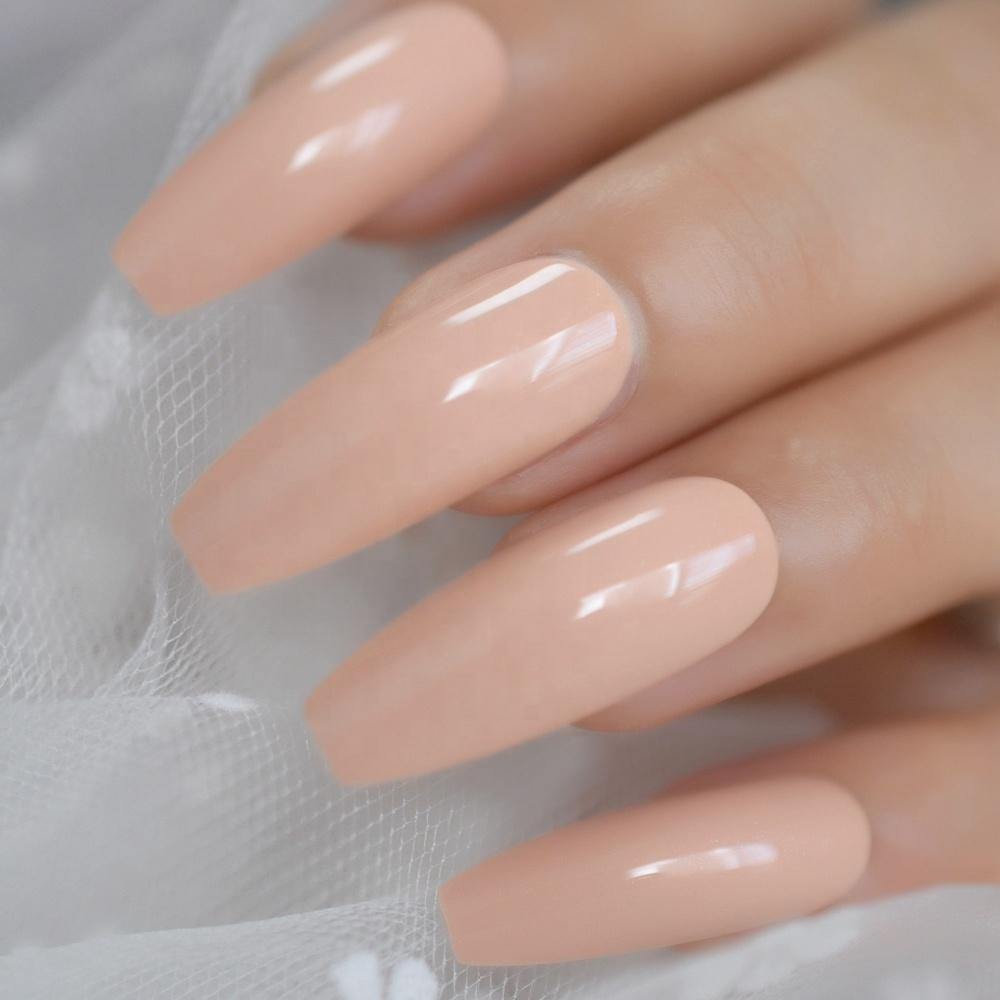 Nude Coffin Press On Nails - She's A Beat Beauty