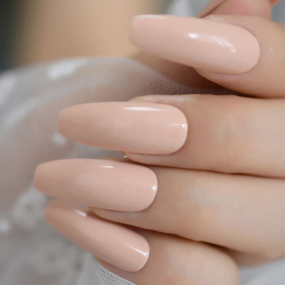 Nude Coffin Press On Nails - She's A Beat Beauty