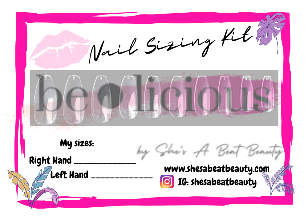 Press On Nail Sizing Kit - She's A Beat Beauty