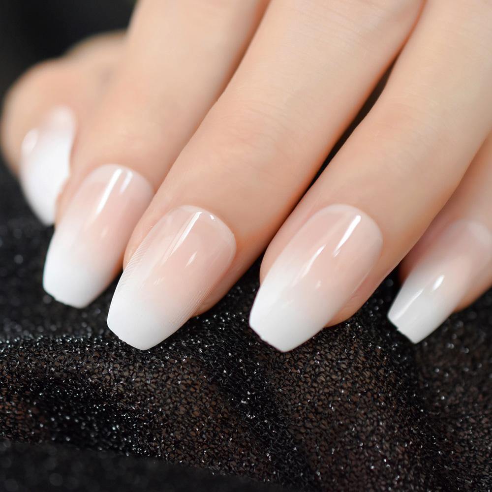 Salon Perfect Artificial Nails, Modern French White Ombre Tip, 24 Nails -  Walmart.com