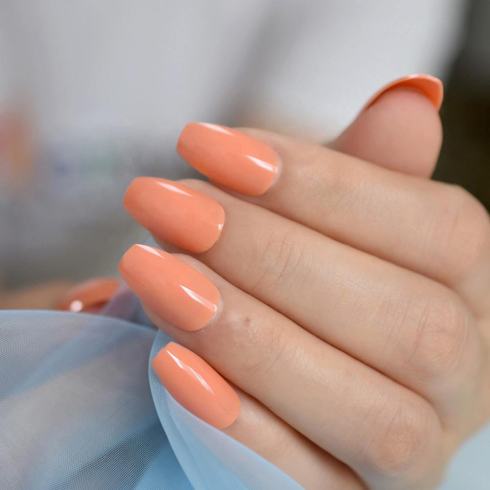 Coral Coffin Press On Nails - She's A Beat Beauty