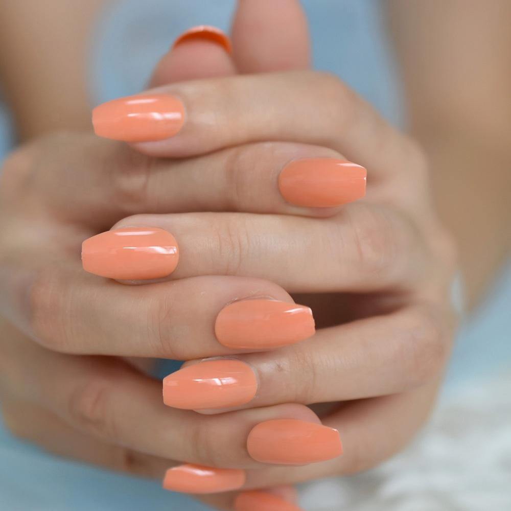 Coral Coffin Press On Nails - She's A Beat Beauty