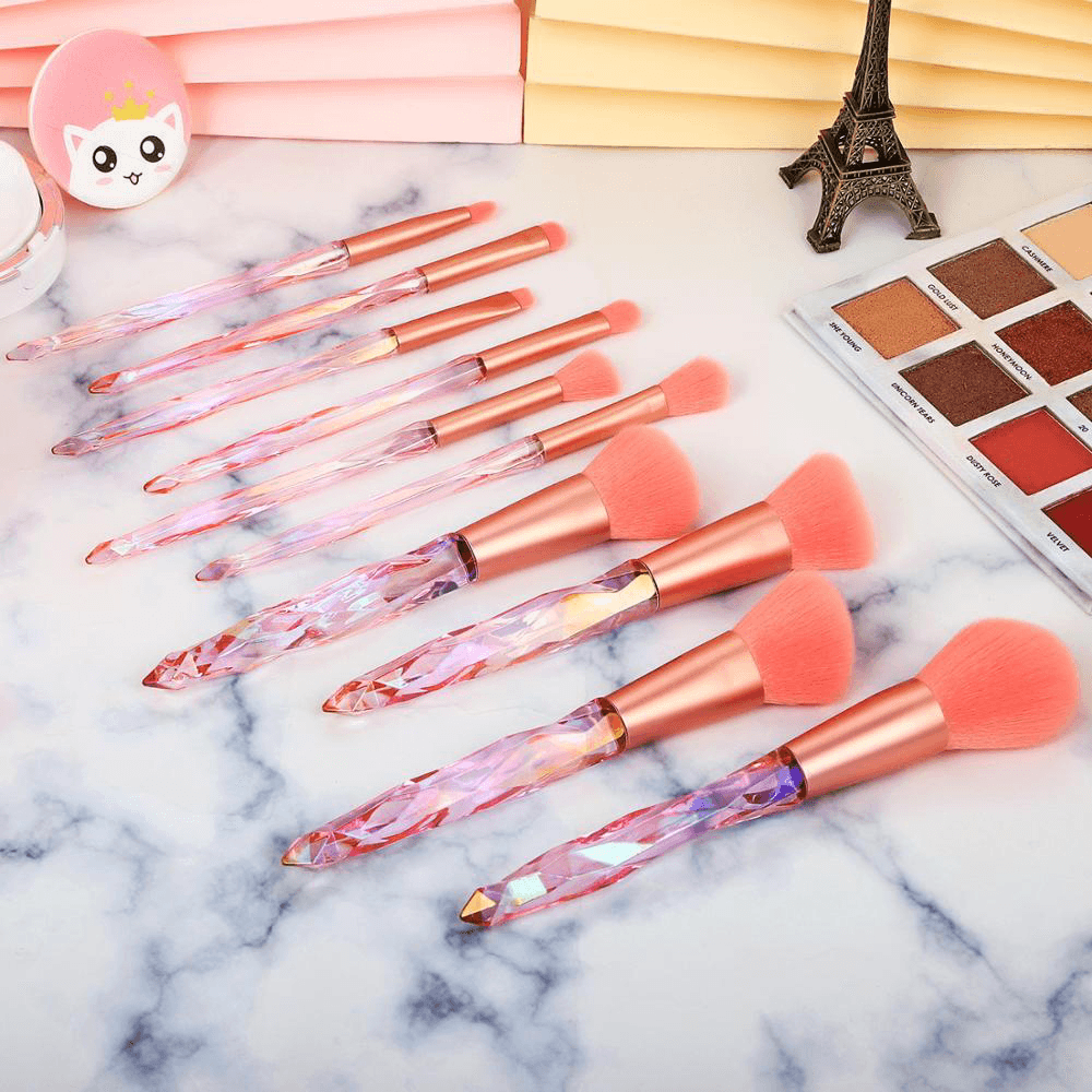 Crystal Diamond Makeup Brushes - She's A Beat Beauty