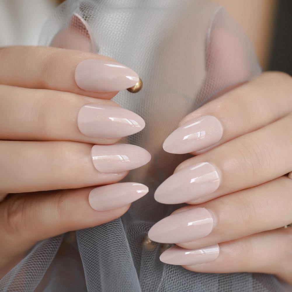 Pearl Shimmery Stiletto Press On Nails - She's A Beat Beauty